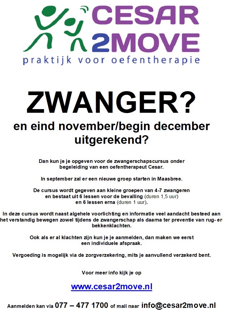 aankondiging zwangerschapscursus sept 2019